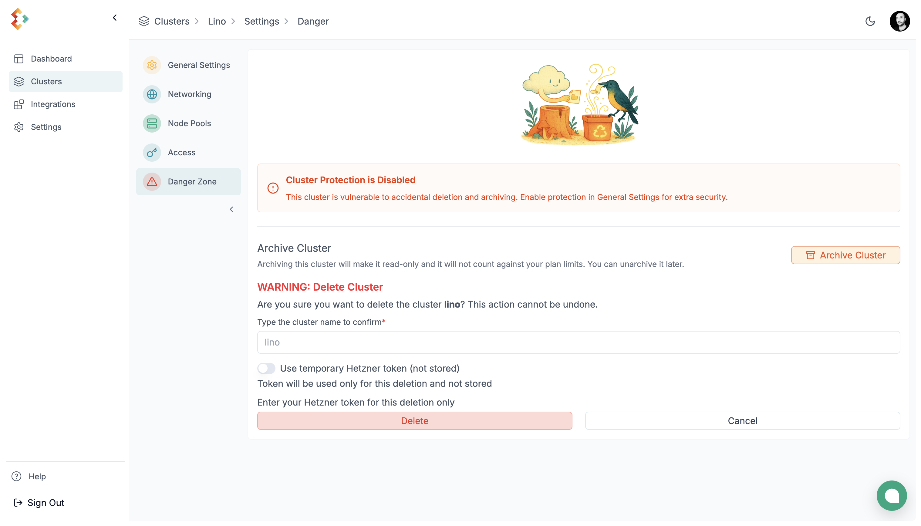 Delete Cluster