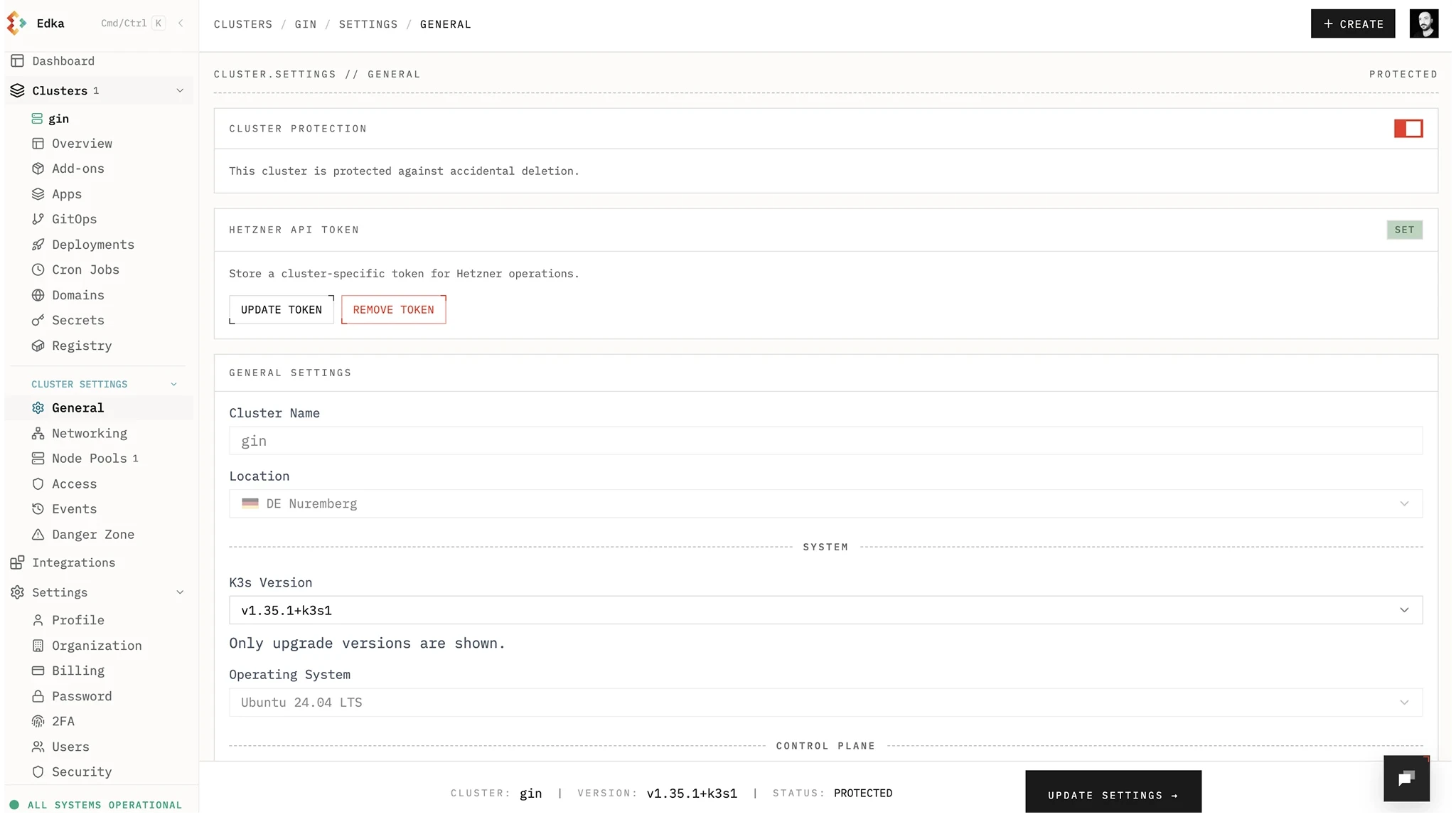 Upgrade Kubernetes version