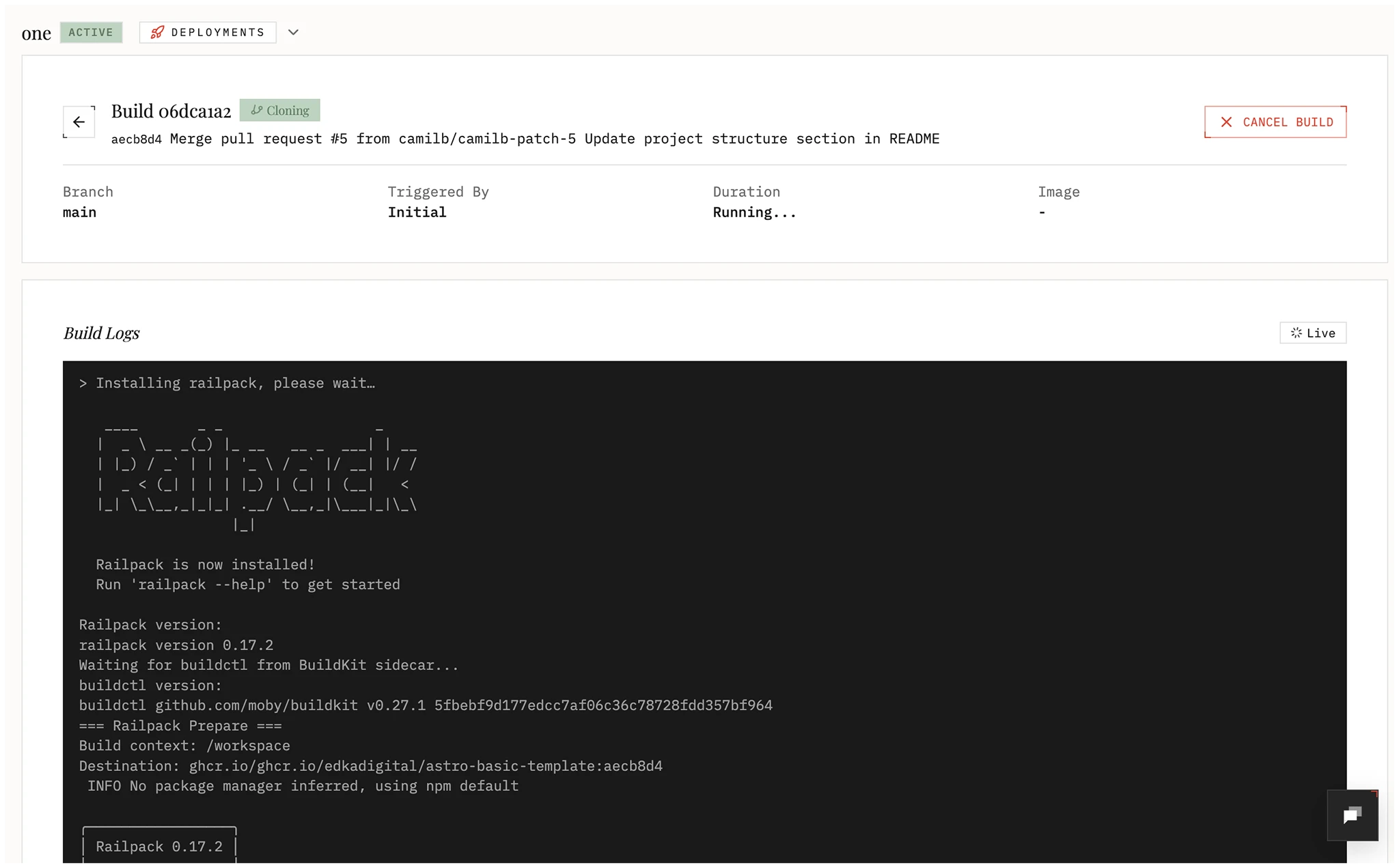 Build and Deploy Flow